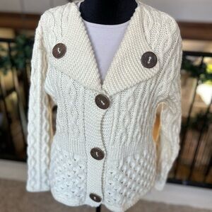 Women's Cream Cable Knit Sweater
